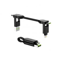 Rolling Square inCharge X 100W Swiss Made Charging Cable - Lava Black
