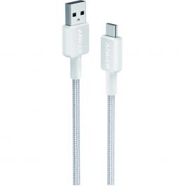 Anker 322 USB-A to USB-C Cable (3ft Braided) White