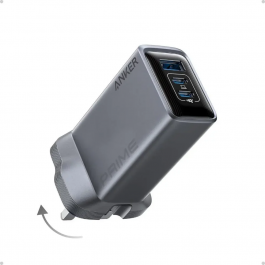 Anker Prime Charger (100W, 3 Ports, GaNPrime) B2C - UK Silver Iteration 1