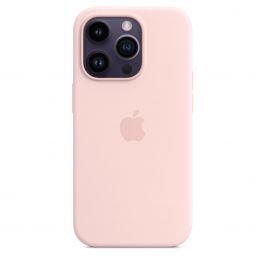 iPhone 14 Pro Silicone Case with MagSafe - Chalk Pink