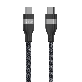 Anker USB-C to USB-C Cable (3ft, 240W, Upcycled-Braided)  Black