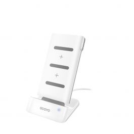 Odoyo - Wireless Charging Dock AND Portable Battery Pack 6000mAh/22.2Wh - White
