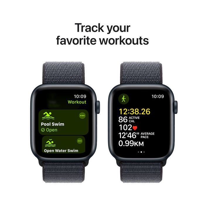 Apple Watch SE GPS Cellular 44mm Midnight Aluminium Case with Ink Sport Loop iSTYLE Apple UAE