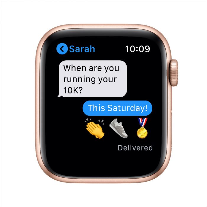 Buy Apple Watch SE GPS 44mm Gold Aluminium Case with Pink Sand Sport Band iSTYLE Apple UAE