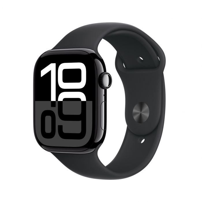 Buy Apple Watch Series 10 GPS Cellular 46mm Jet Black Aluminium Case with Black Sport Band S M Online iSTYLE Apple UAE