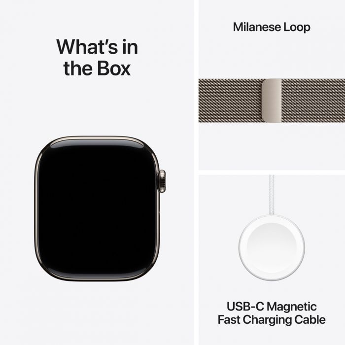 Buy Apple Watch Series 10 GPS Cellular 46mm Natural Titanium Case with Natural Milanese Loop S M Online iSTYLE Apple UAE