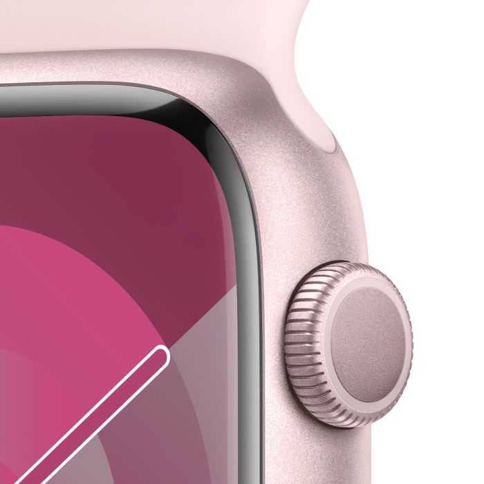Apple Watch Series 9 GPS 41mm Pink Aluminium Case with Light Pink Sport Band S M iSTYLE Apple UAE