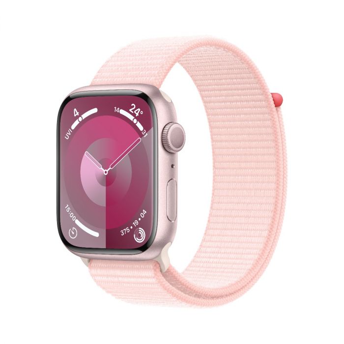 Buy Apple Watch Series 9 GPS 41mm Pink Aluminium Case with Light Pink Sport Loop Online iSTYLE Apple UAE