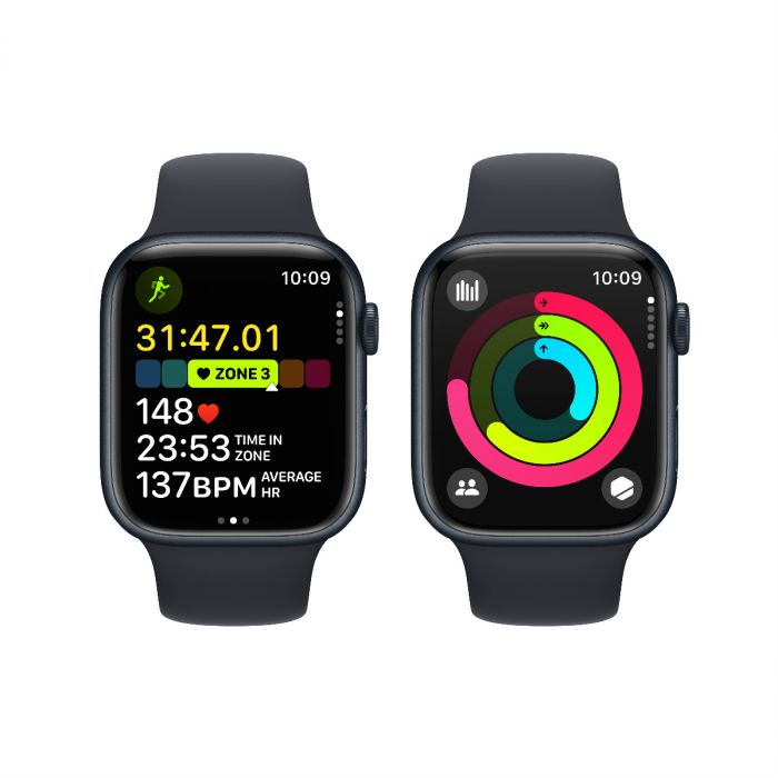 Apple Watch Series 9 GPS Cellular 45mm Midnight Aluminium Case with Midnight Sport Band S M iSTYLE Apple UAE