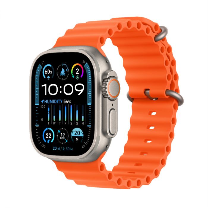 Buy Apple Watch Ultra 2 GPS Cellular 49mm Titanium Case with Orange Ocean Band Online iSTYLE Apple UAE