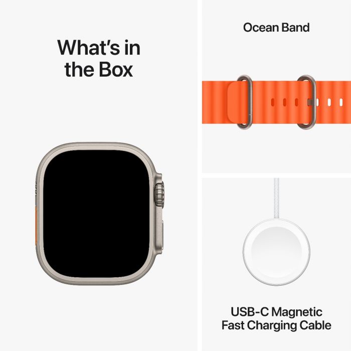 Buy Apple Watch Ultra 2 GPS Cellular 49mm Titanium Case with Orange Ocean Band Online iSTYLE Apple UAE